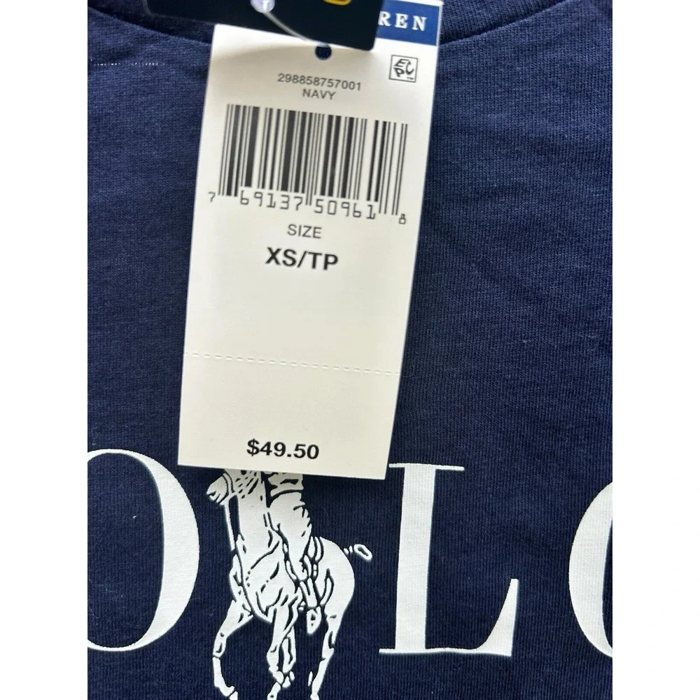 NWT Polo Ralph Lauren Men's XS Logo T Shirt Blue Big Pony 49.50